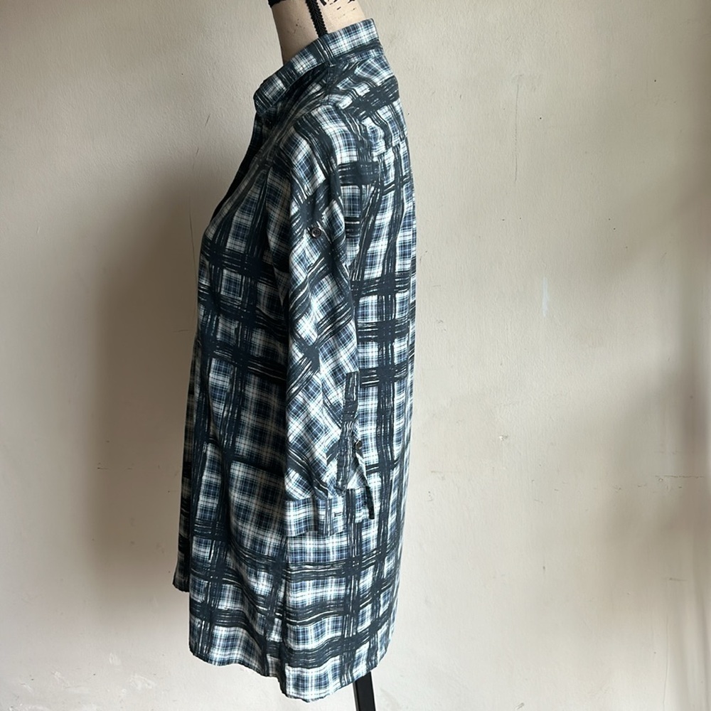 Burberry Brit Plaid Blue White Tunic Size XS - Picture 8 of 16